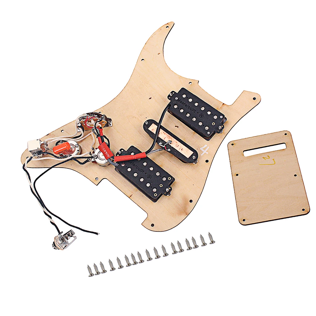 1 комплект загруженной электрогитары HSH Pickguard Maplewood комплект жгутов проводов