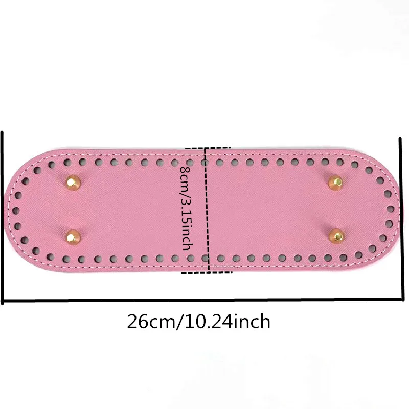 High Qualtiy pu Leather Bottom With Holes Rivet For Knitting Bag Handbag Bottom DIY Women Shoulder Crossbody Bags Accessories