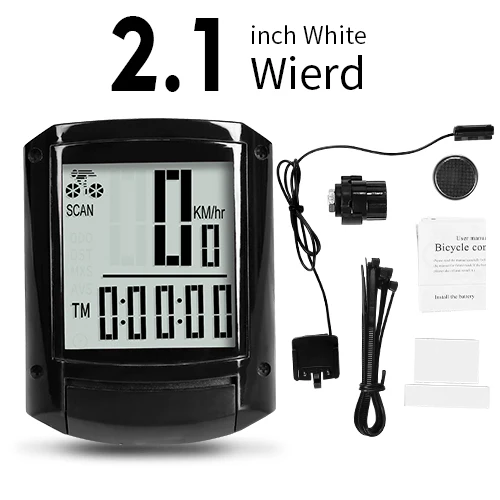 White Light-Wired INBIKE велосипедный компьютер Многофункциональный велосипедный одометр беспроводной и проводной хронометр водонепроницаемый, для езды на мотоцикле компьютер Спидометр - Цвет: White Light-Wired