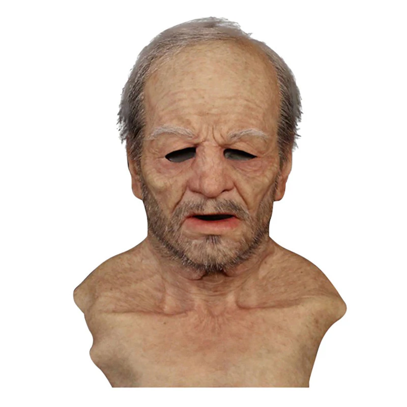 Old Man Mask Realistic Latex Human Decorative Halloween The Elder Masks for  Adults Wrinkle Scary Face Mask for Masquerade 2021|Party Masks| - AliExpress