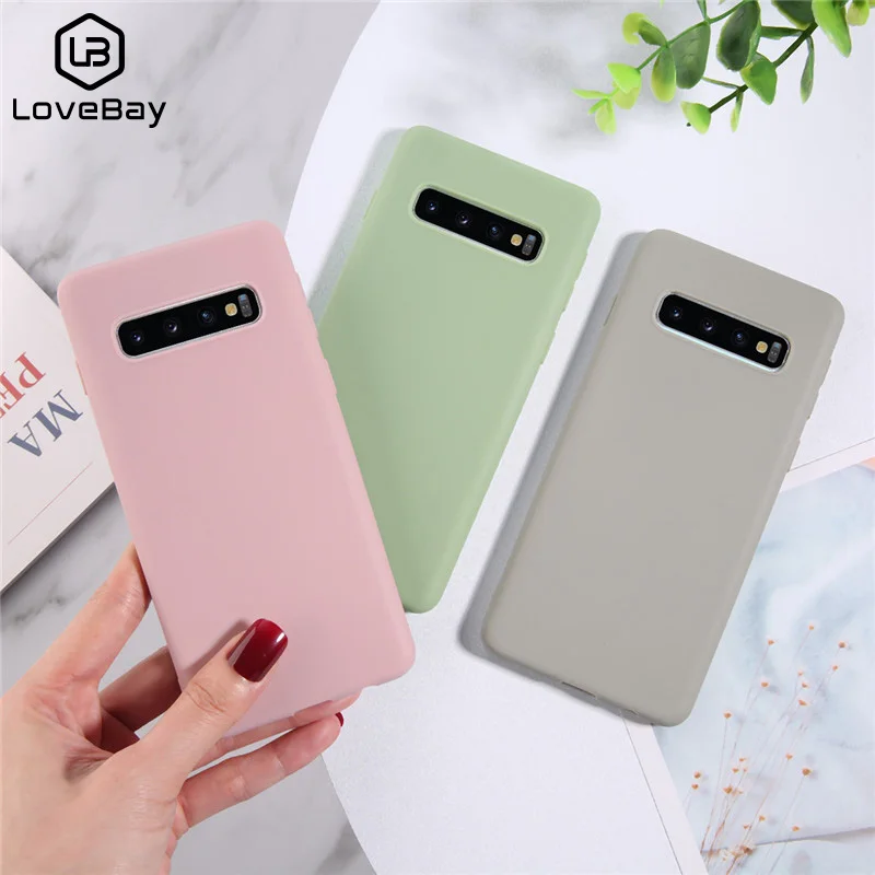 Lovebay чехол Карамельный цвет для телефона Samsung Galaxy S8 S9 S10Plus S10Lite Мягкий ТПУ плотная