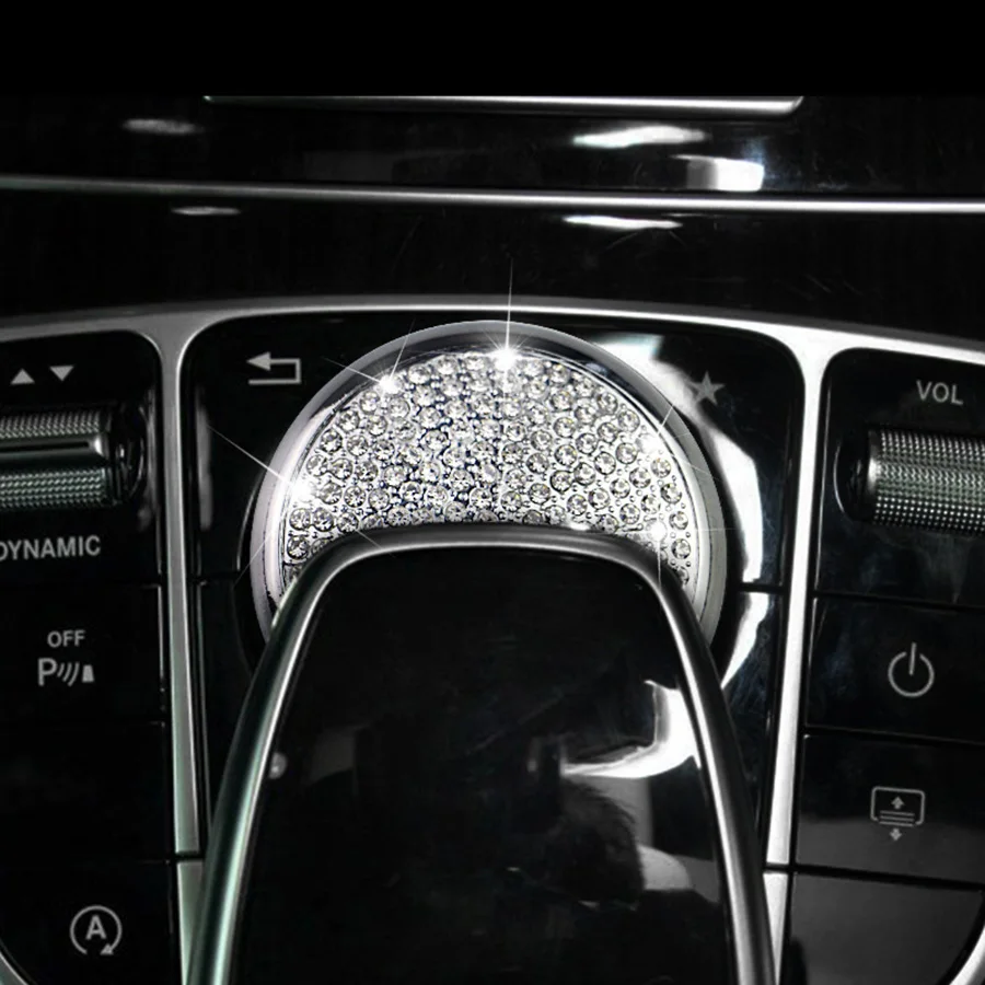 

Styling Crystal Multimedia Knob Cover Adjustment Button Trim for Mercedes Benz C Class W205 GLC200 X253 E Class W213 E300L E200L