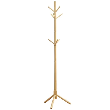 

Solid Wood Hanger Floor Standing Coat Rack Creative Home Furniture Clothes Hanging Storage Rack Wood Hanger Bedroom Drying Rack