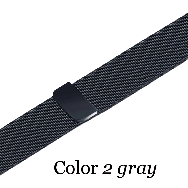 Space gray Миланская петля ремешок для apple watch band 5 4 44 мм/40 мм ремешок для apple watch 4 3 ремешок iwatch band correa 42 мм 38 мм браслет pulseira - Цвет ремешка: Space gray
