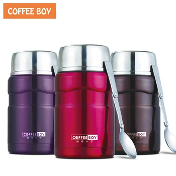 

Coffee Boy thermos for food thermos mug with spoon stainless steel thermos