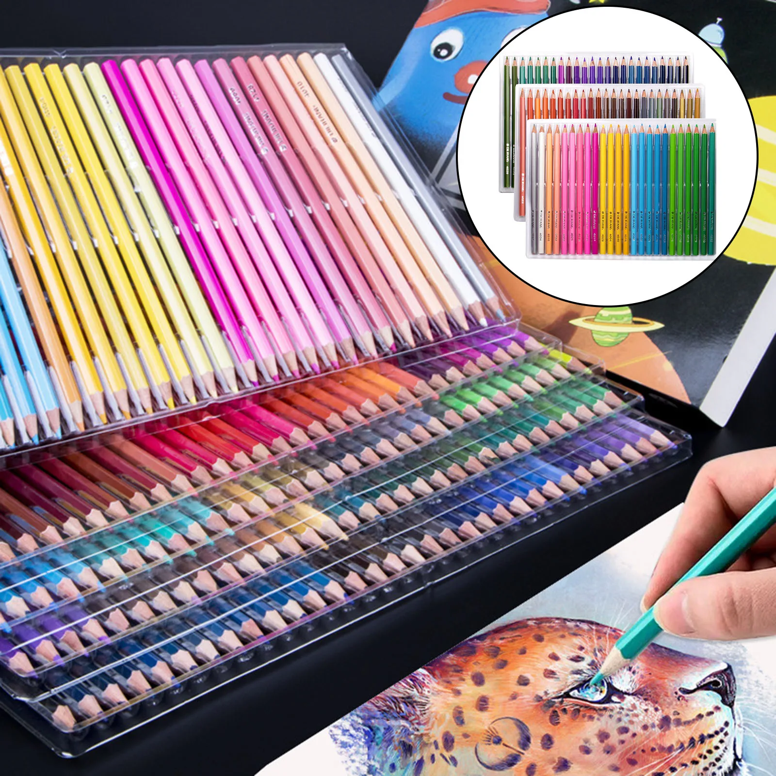 72 Pastel Colors Oil Color Pencils Professional Drawing Colored Pencil Set Coloring Colour School Art Supplies