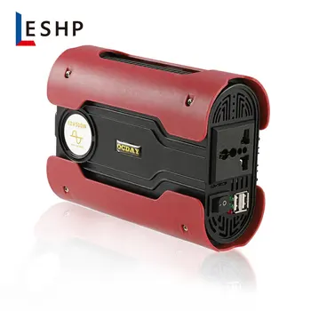 

Leshp Red 500W Peak 1000W Modified Sine Wave Power Inverter Car Power Converter With 2 Usb Port Dc 12V For Home Appliance