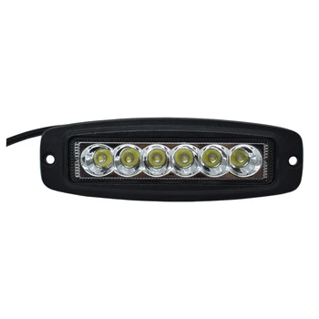 

ECAHAYAKU 6 Inch Slim Size 18W Led Light Bar with Flush Mount Spot Beam for Tractor Trailer ATV Trucks Motorcycle LED Lamps 1pcs