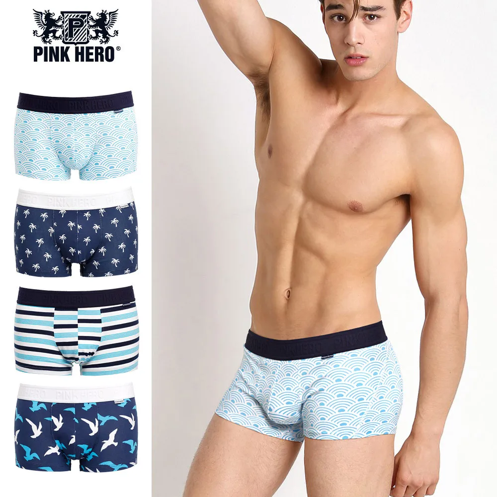 

New hot men underwear Cotton Boxers 4 Color Male shorts Soft Comfortable underpants Slip solid Mens boxer Sexy homewear panties