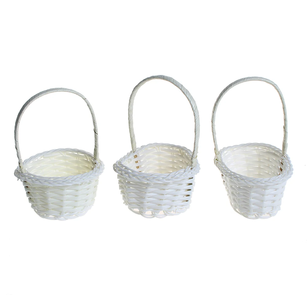 Mini Hand-Woven Storage Baskets Plastic Weaving Storage Baskets Fabric Flower Basket Fruit Rattan Cosmetics Tea Picnic Bags 2023 2