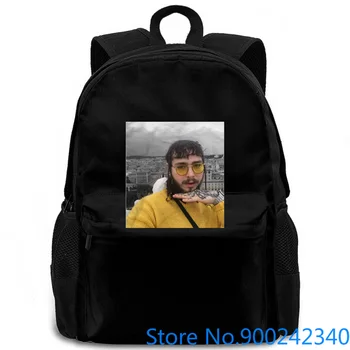 

Post Malone Pose Hipster Harajuku Brand Brand Homme women men backpack laptop travel school adult student