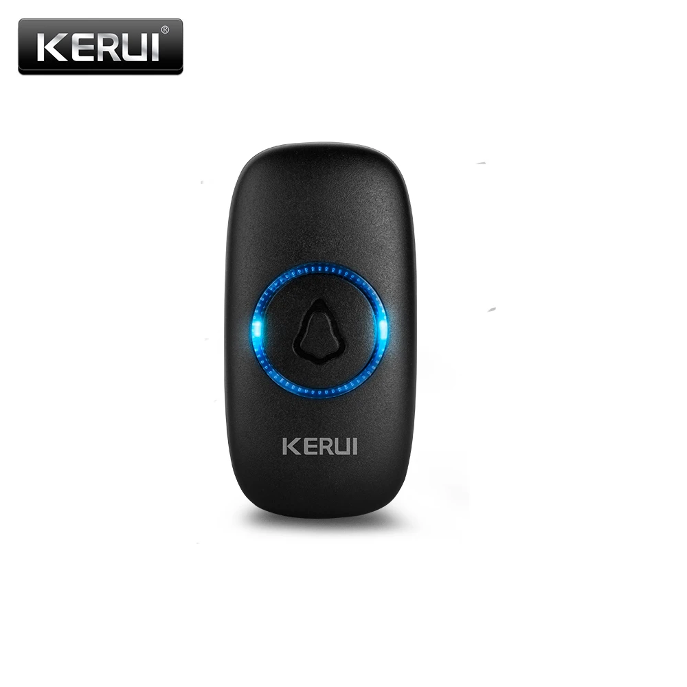 1 button Беспроводной дверной звонок KERUI M523, домашняя Водонепроницаемая дверная кнопка, цветной светодиодный дверной звонок, бытовой беспроводной дверной звонок, 433 МГц, нажмите кнопку - Цвет: 1 button