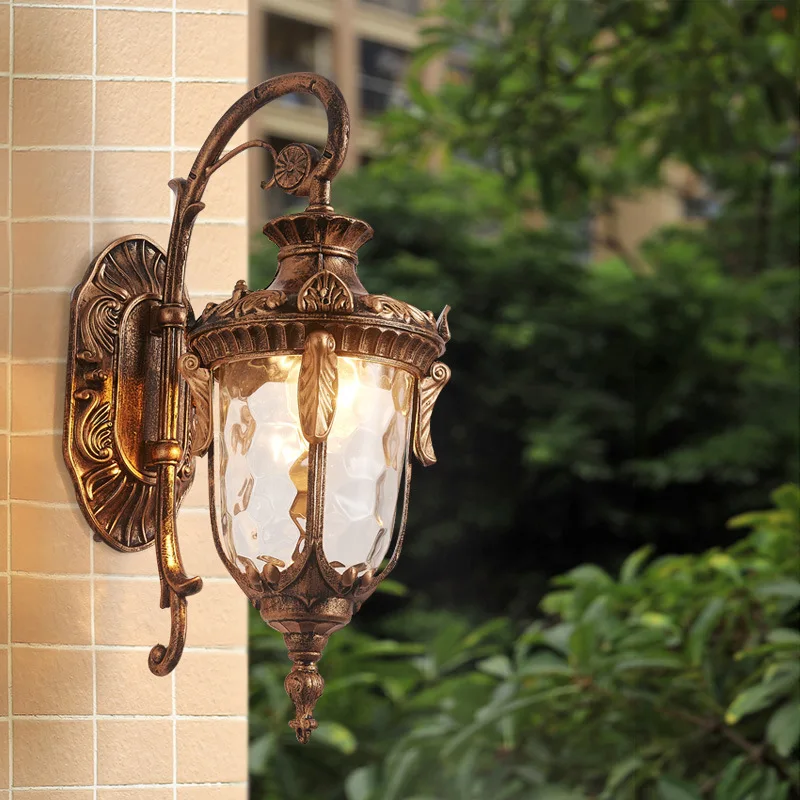 

European Style Outdoor Waterproof Wall Lamp LED American-Style Garden Villa Retro wai qiang deng Balcony Outdoor Balcony Garden