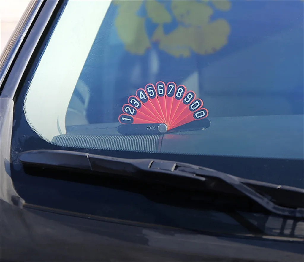 Автомобильная Временная парковочная карта, парковочная телефонная номерная пластина, автомобильные аксессуары, АБС-пластик, материал для защиты окружающей среды# SMT