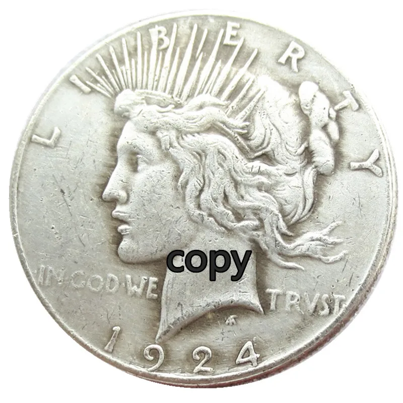 

United States 1924-s Silver Plated Peace Dollar Copy Coins