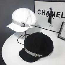 Navy pull on hat Cotton women hats New Summer sun protector hat adjustable newsboy cap vintage hat craisy womens visor beanie