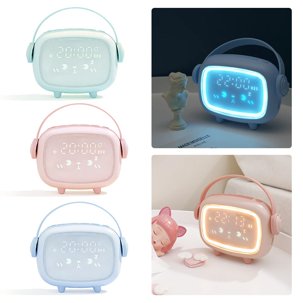 Night Light Alarm Clock Cute Night Light Alarm Clock Led Smart Kids