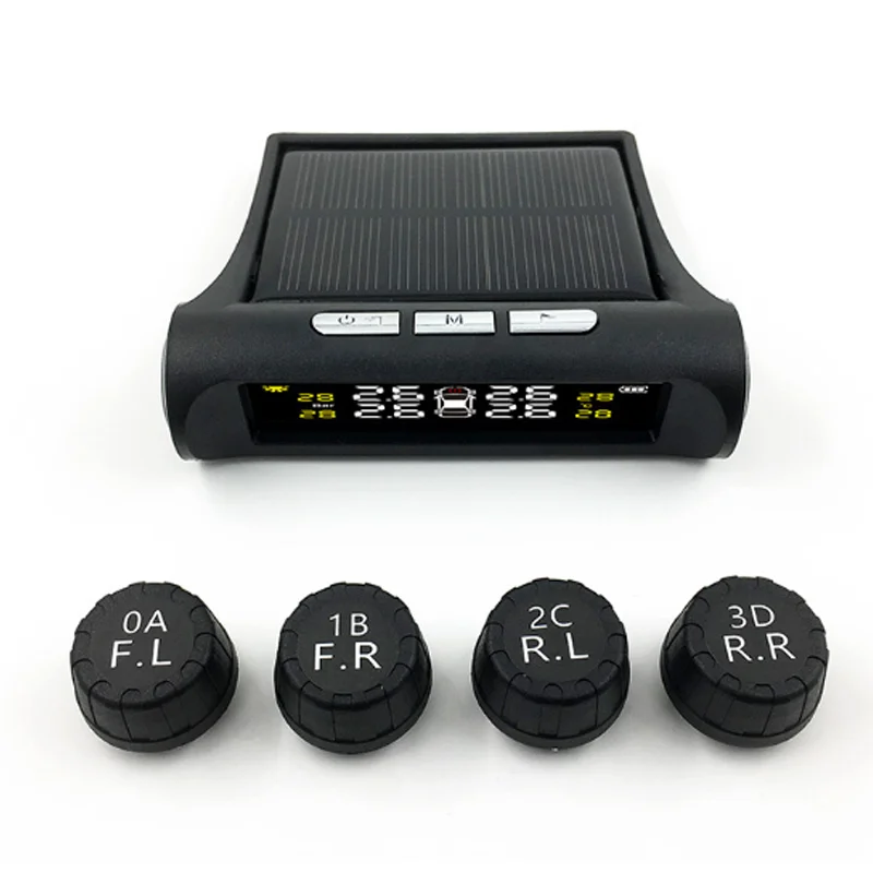 

Car TPMS Tyre Pressure Monitoring System Solar Power Digital LCD Display Auto Security Alarm Systems Tyre Pressure