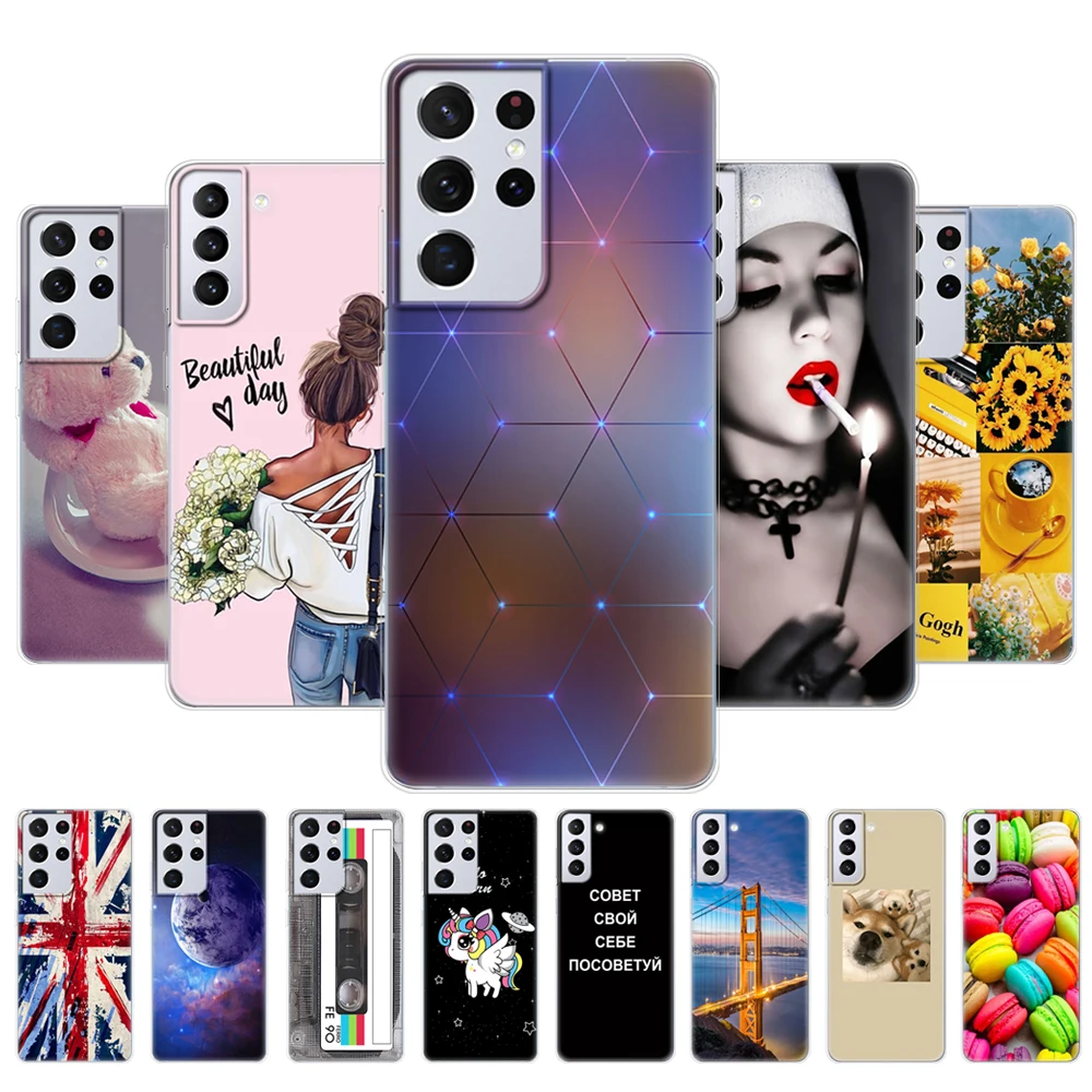 Per Samsung Galaxy S21 | S21 + | Custodia S21 Ultra 5G Per Samsung S21 Plus Cover Posteriore In Silicone Morbido Tpu Galaxy 21 Paraurti Coque