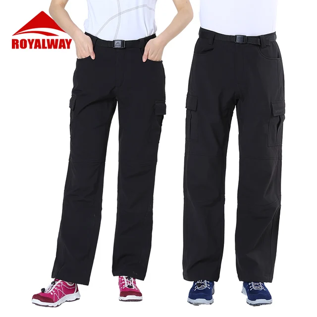 US $13.49 ROYALWAY Autumn Winter Outdoor Hiking Pants Climbing Fishing Cycling Waterproof Couples Sport Casua