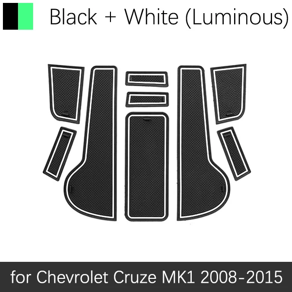 Противоскользящие резиновые чашки подушки двери паз коврик для Chevrolet Cruze Holden J300 2008~ 2010 2012 аксессуары коврик для телефона - Color Name: White Luminous