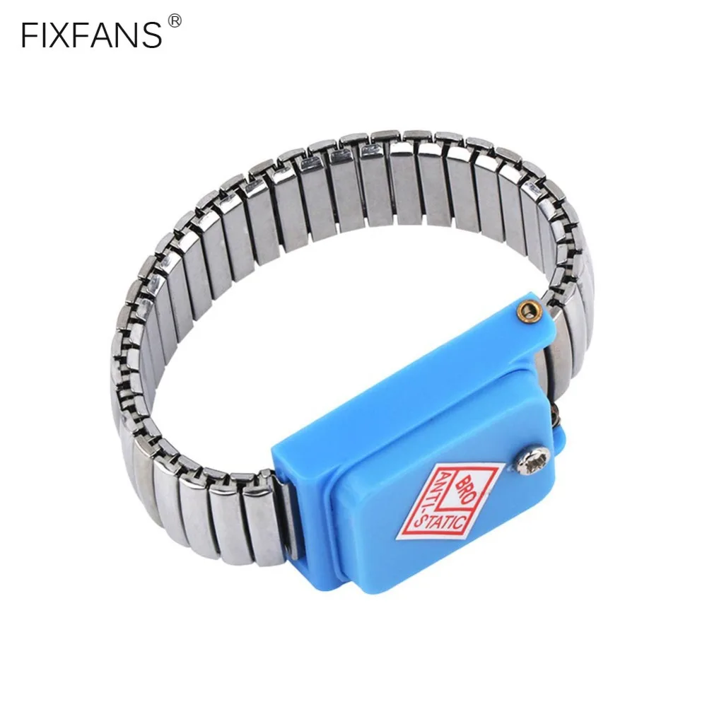 FIXFANS Anti Static Wristband ESD Wrist Strap Stainless Steel Band Metal Discharge for Electrician IC PLCC Worker Tools