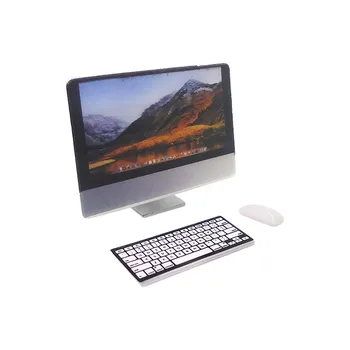 

Brain Game Gifts Lovely 1:12 Doll House Accessories Lcd Screen Computer Mouse Keyboard 3-piece Model Simulation Furniture Toys