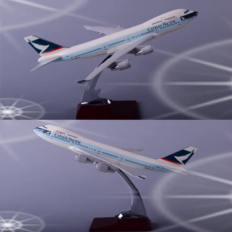 32 см 1: 172 масштаб Boeing B747 CATHAY тихий авиалиний B 747 авиационная модель самолета w базовый сплав самолет коллекционная