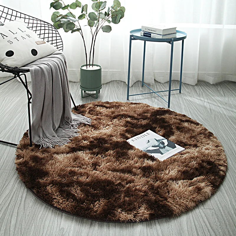 Nordic ins wind round carpet thick sponge baby anti-fall mat bedside soft skin-friendly non-odor child crawling rug | Дом и сад