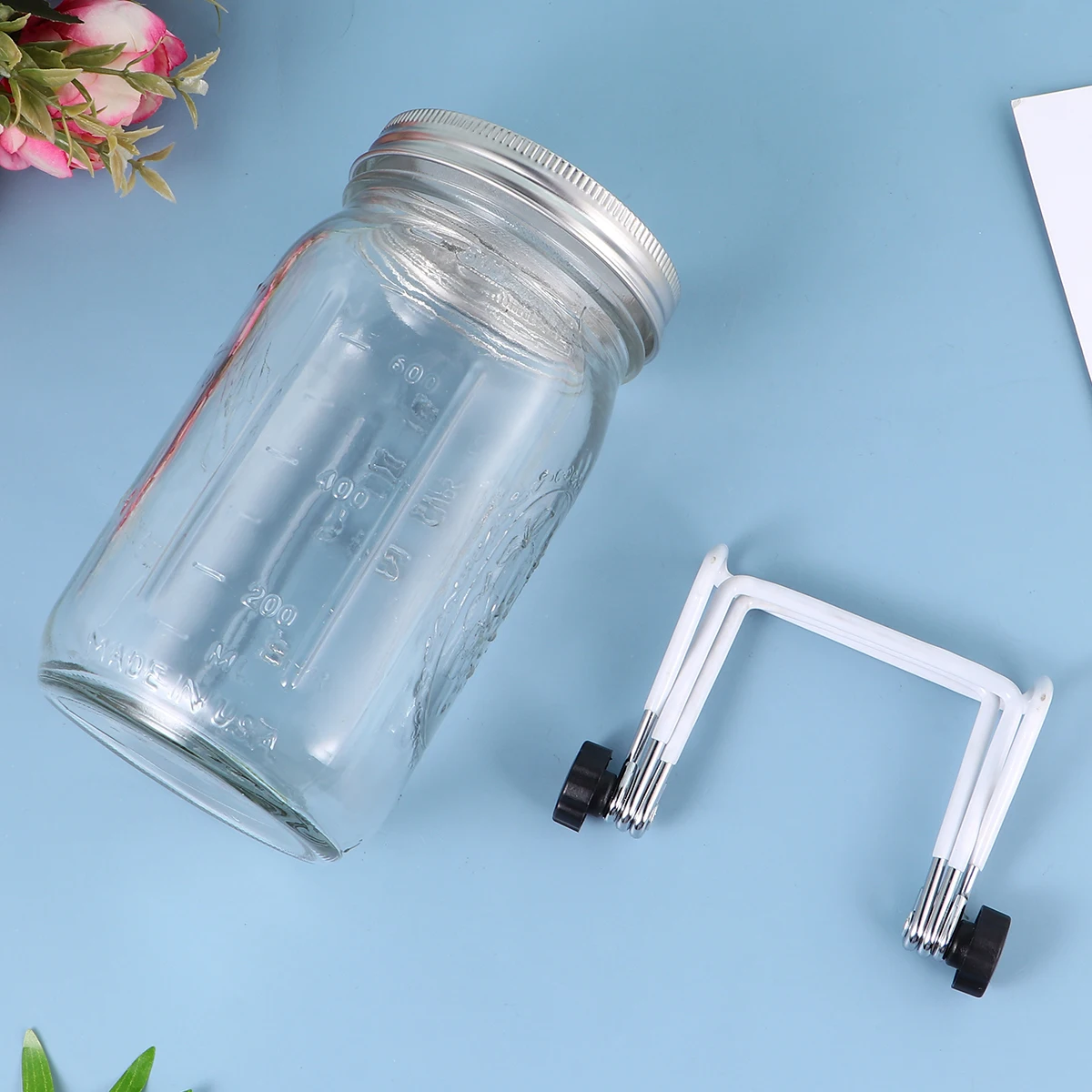 1set Glass Sprouter Jars Wide Mouth Mason Jars Seed Sprouting Jar Kit For Home Kitchen Garden Mason Sprouting Jar With Lid