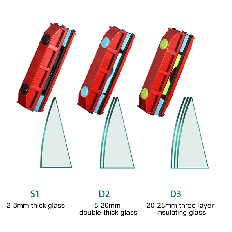 Double-sided Manual Window Cleaner Powerful Magnetic Window Cleaner High-rise Shower Screen Brush Portable Glass Cleaner - Famidy.com