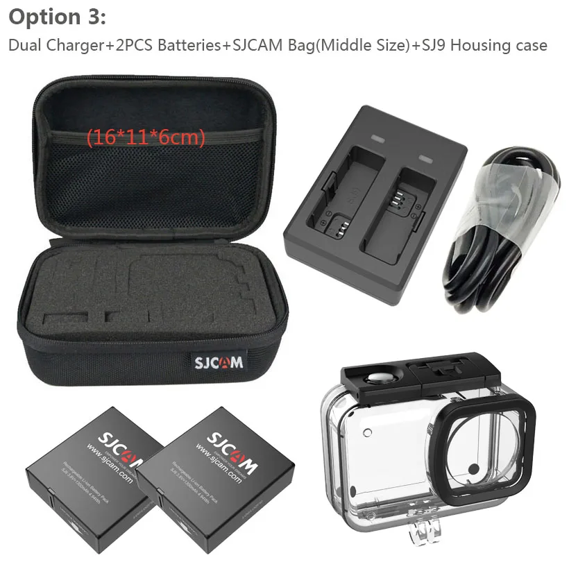 Батарея SJCAM SJ9 1300mAh литий-ионная дополнительная батарея для SJ9 Strike SJ9 Max экшн-Камера зарядное устройство с двойным разъемом для SJCAM SJ9 серии