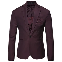 Мужской Блейзер, дизайнерский повседневный деловой приталенный Блейзер в полоску с вышивкой, мужские вечерние смокинги, мужской пиджак