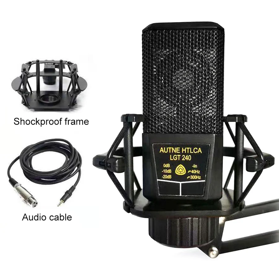 Lgt240 Professional Condenser Microphones Mic Large Diaphragm Square