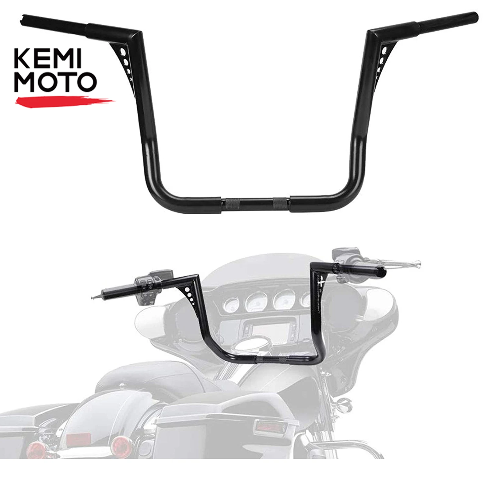 Manubrio Moto 12 "14" 16 "Rise Ape Hangers Rise Ape Z Hangers Manubrio Per Touring Street Glide Tri Glide Electra Glide