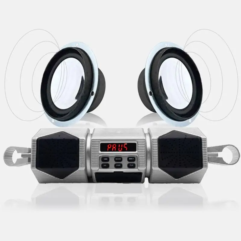 

Motorcycle Bluetooth Speaker With Radio Function Motorcycle Accessories Motorcycle Scooter Handlebar Subwoofer Bluetooth