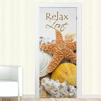 

Home Decor Door Stickers Shell Starfish PVC Poster Self Adhesive Canvas Print Waterproof Wallpaper For Living Room Art Picture