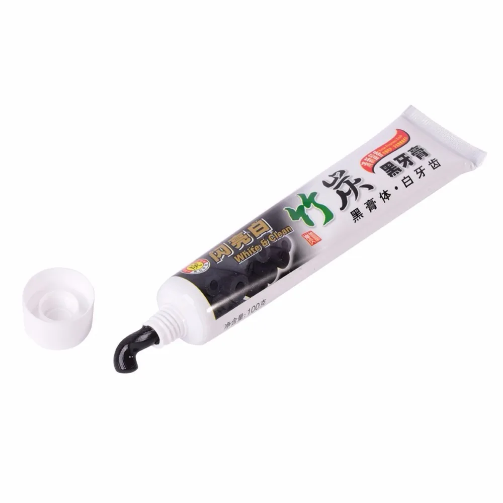 

New Arrive Bamboo Charcoal T oothpaste W hitening Black hygiene Toiletry 100g 70