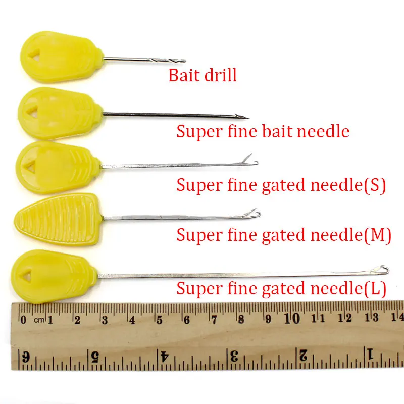 3PCS Carp Fishing Tools Kit Crochet Hook Stringer Bait Needles Pop