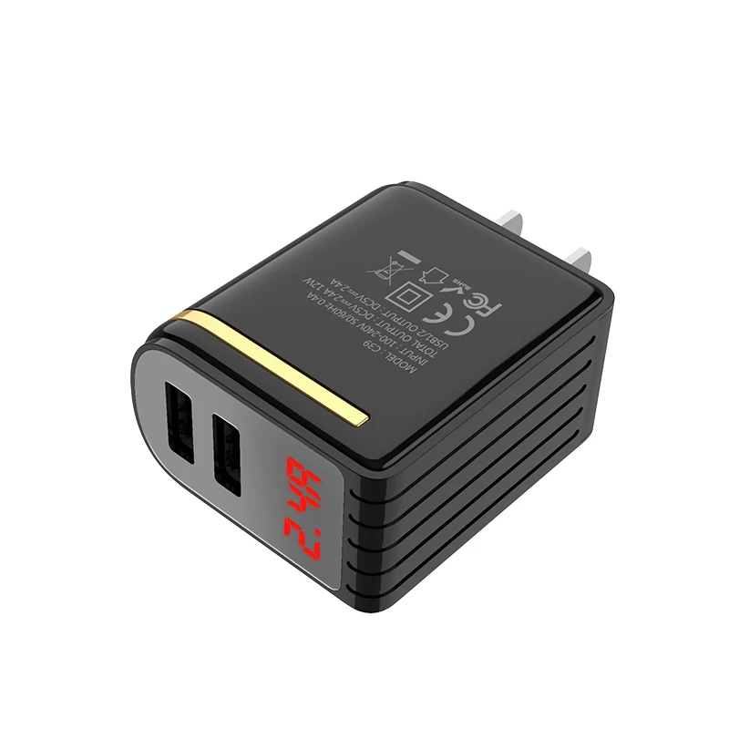 HOCO C39 10 шт./лот 5 в 2.4A USB зарядное устройство для iPhone 11 Xs Max США вилка настенное зарядное устройство адаптер для samsung Xiaomi huawei