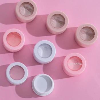 

6pcs 50pcs 100pcs pink Black White mini Powder Compact single Empty Eyeshadow Case lip scrub container