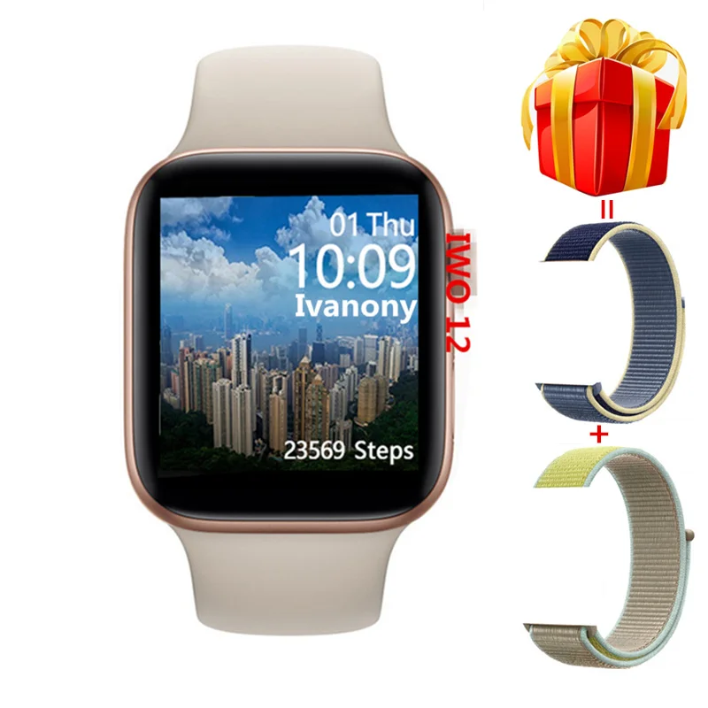 

Watch 5 IWO 12 40MM/44MM IWO12 Bluetooth Smart Watch Series 5 1:1 Smartwatch Remote Music ECG Heart rate Tracker VS IWO 8 IWO11