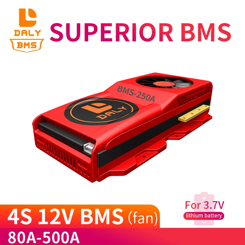 Daly Factory горячая Распродажа 12V Li Ion BMS 4S 80A 200A 500A 12 8 V 18650 Battery pack Защитная плата баланс