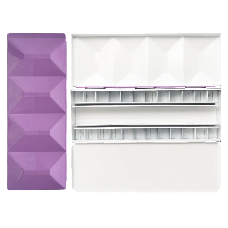 24 Grid Portable Watercolor Palette Empty Box For Art Supplies