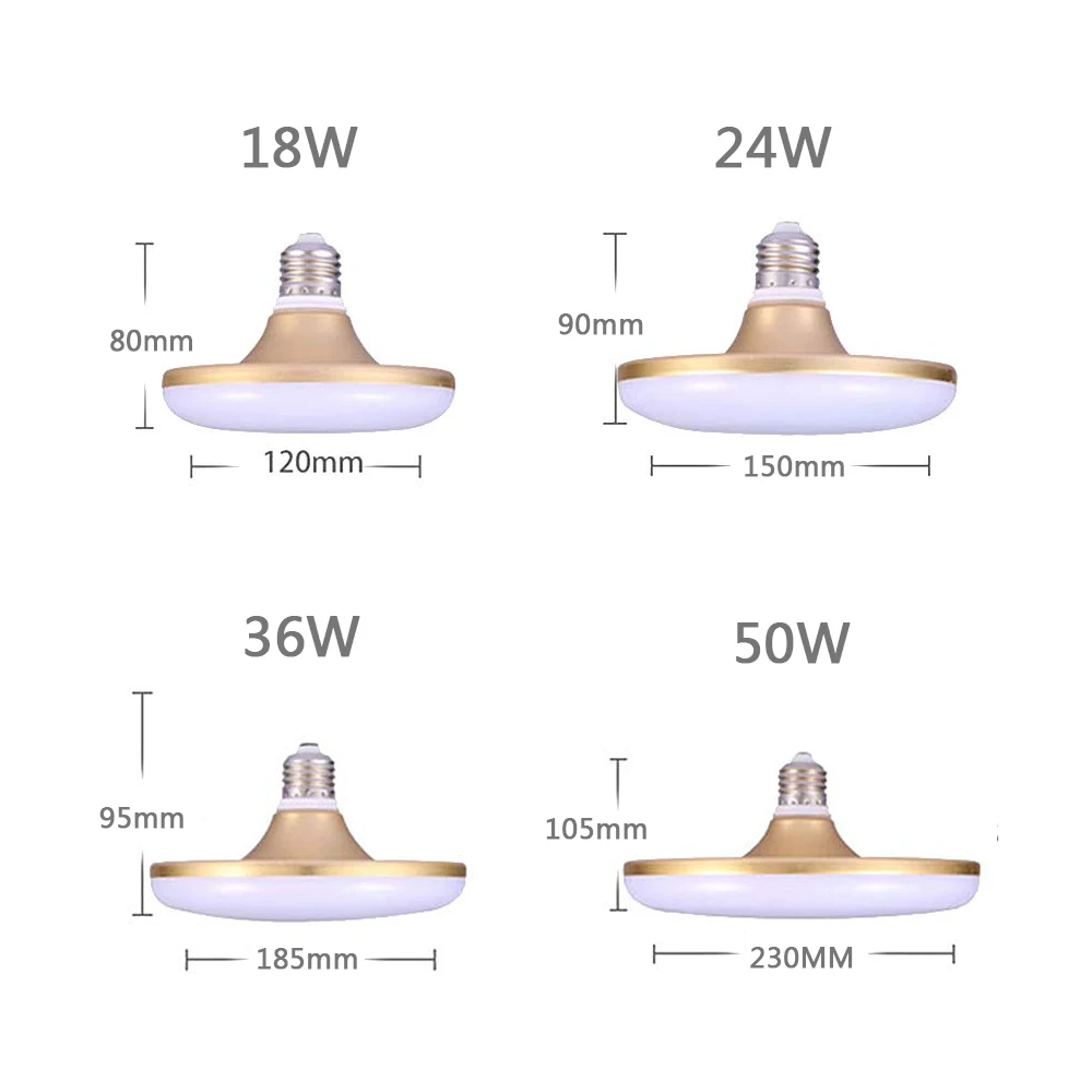 Высокая мощность E27 светодиодный светильник, лампа Bombilla, 220 В, 18 Вт, 24 Вт, 36 Вт, 50 Вт, лампада, лампа, светодиодный s светильник для дома, теплый белый, 18 Вт, без диммина