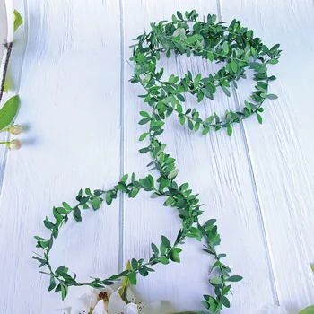 

7.5m Artificial Garland Foliage Green Leaves Simulated Vine for Wedding Party Ceremony DIY Headbands