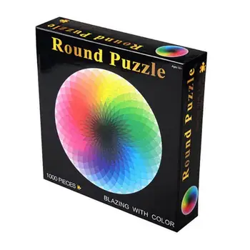 

Puzzle rainbow Puzzles Educational Toy Round Geometry Puzzle Toys for Children Kids adults Gifts 1000pcs/lot Puzzle toy