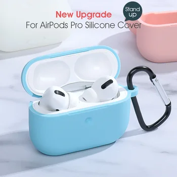 

For Apple Air Pods 3 pro Earphone Case Soft Colorful Silicone Case Cover With Hook For AirPods Pro Wireless Bluetooth Headphone