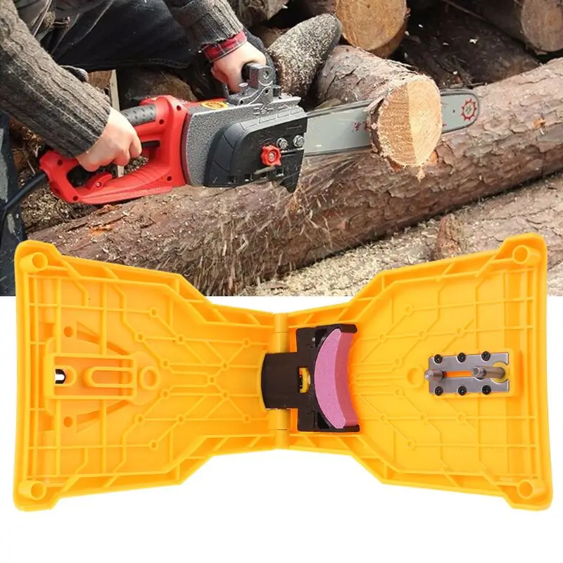 Chainsaw Teeth Sharpener Sharpens Portable Durable Easy File PowerSharp Bar-Mount Fast Grinding Chainsaw Chain Sharpener Tool