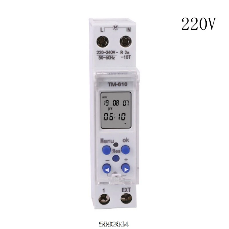 TM610 220 V/110 V Таймер одномодульный din-рейку 7 дней 24 часа программируемый